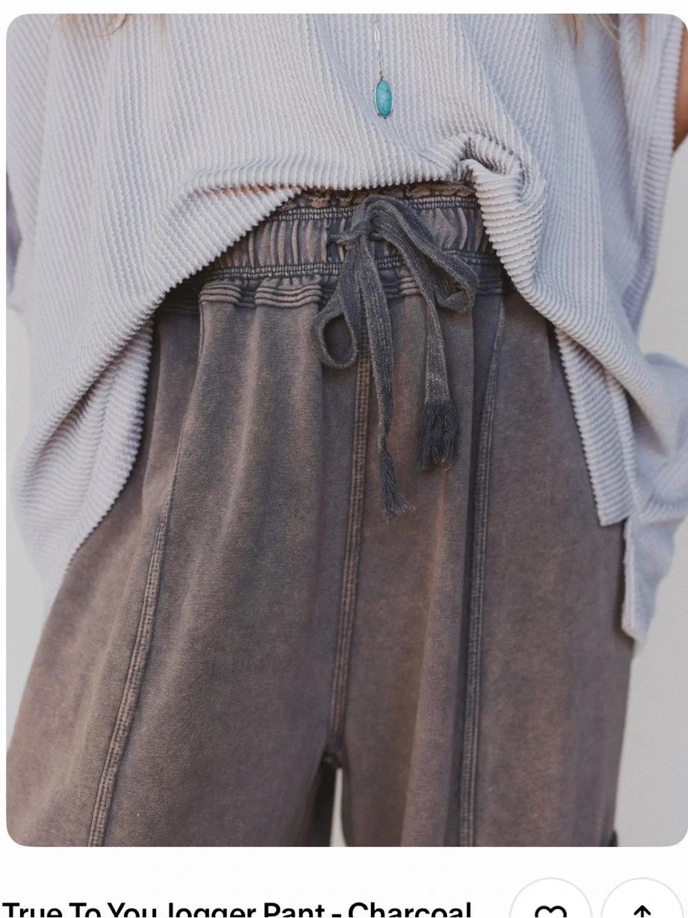Three Bird Nest Washed Brown Jogger Cargo Pants - Picture 7 of 10